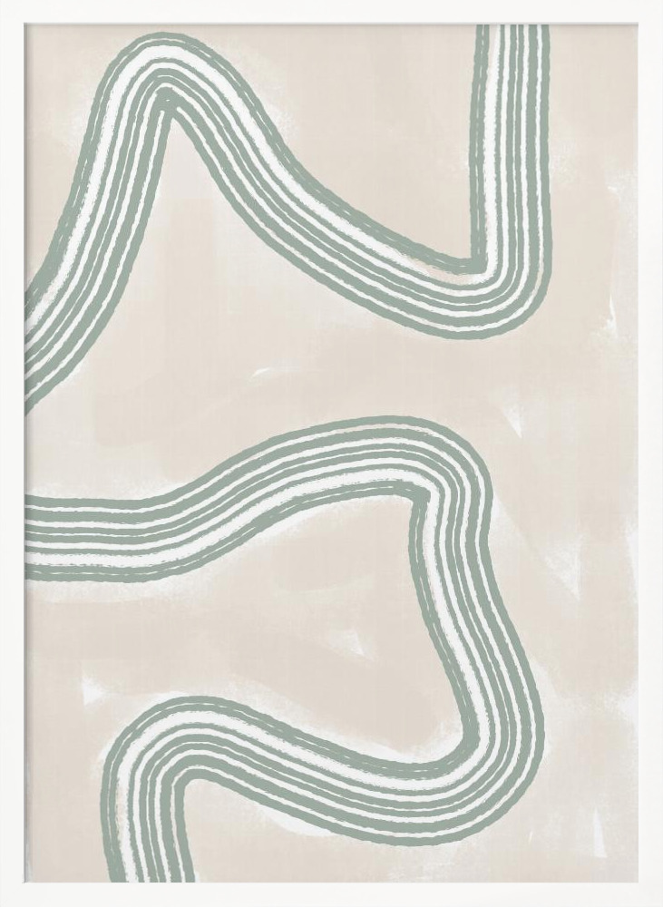 Juliste - Abstracto Twist valkoinen puu julisteen kehys