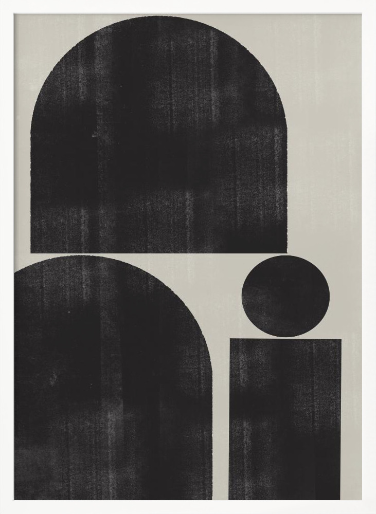 Poster - Shape Study No1. white wood poster frame
