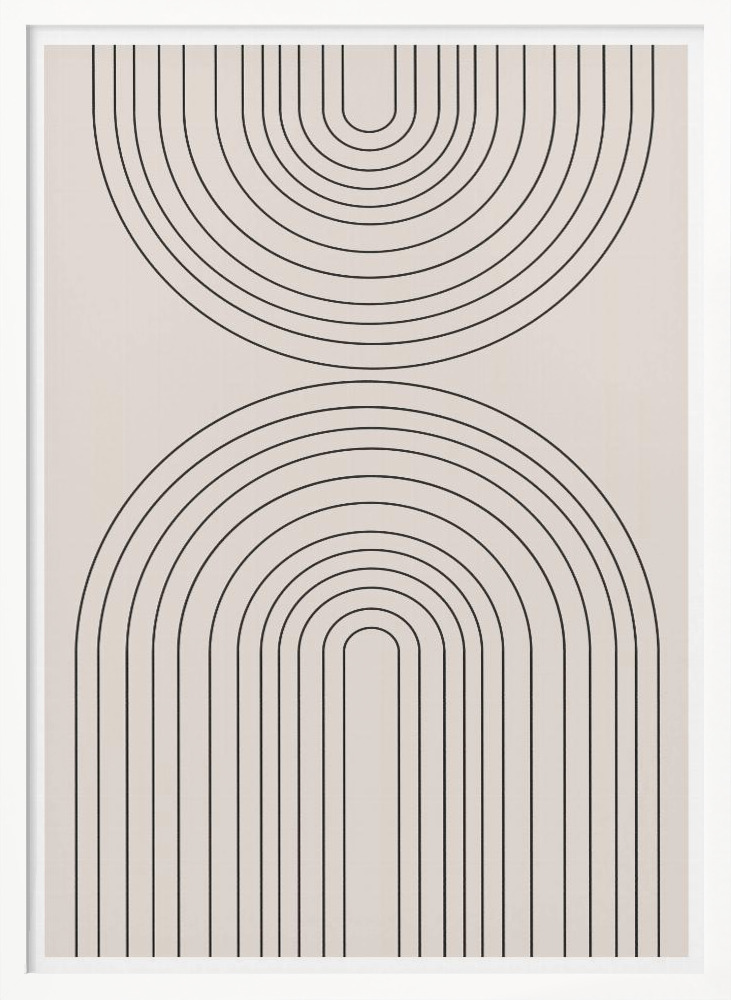 Poster - B&B No16. white wood poster frame