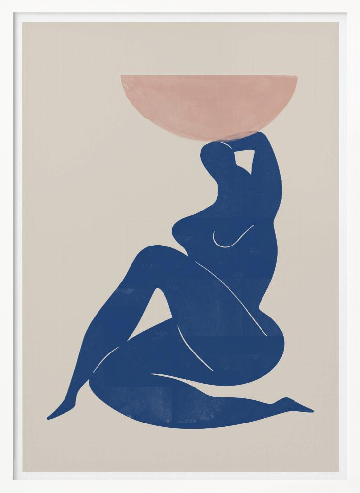 Poster - Vase and Woman white wood poster frame