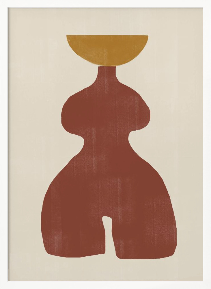 Poster - Vase No11. white wood poster frame