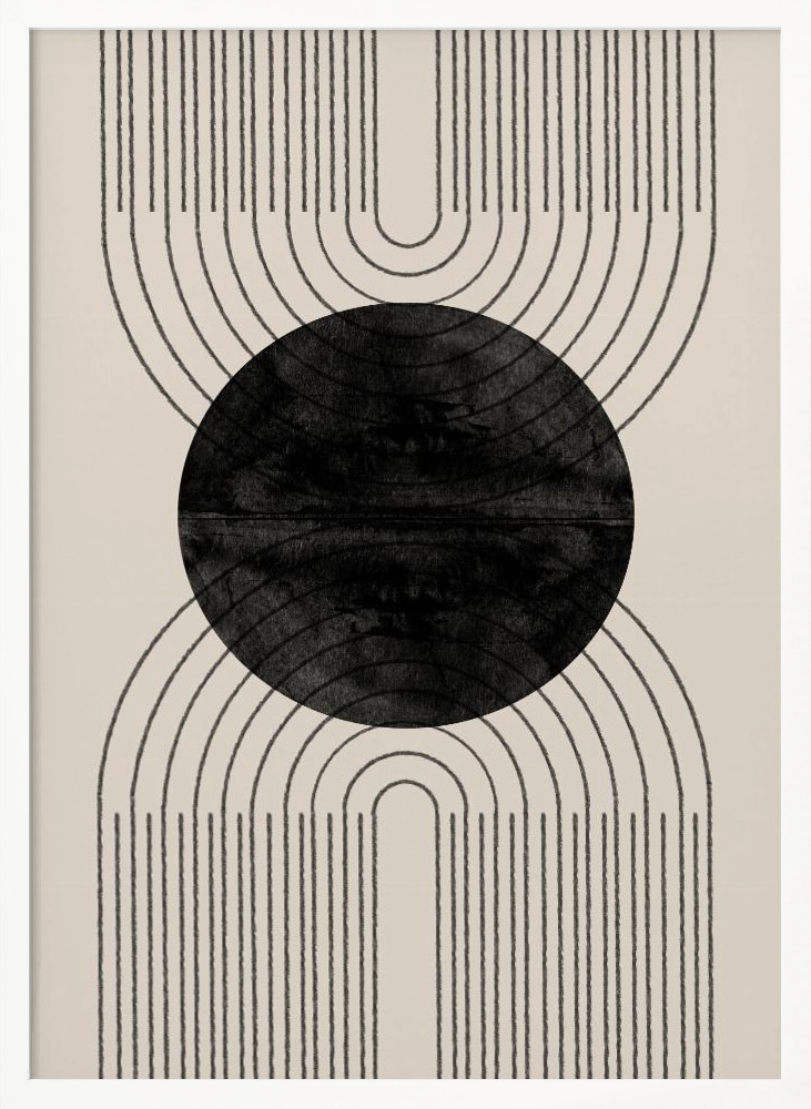 Poster - Arch Composition No3. white wood poster frame