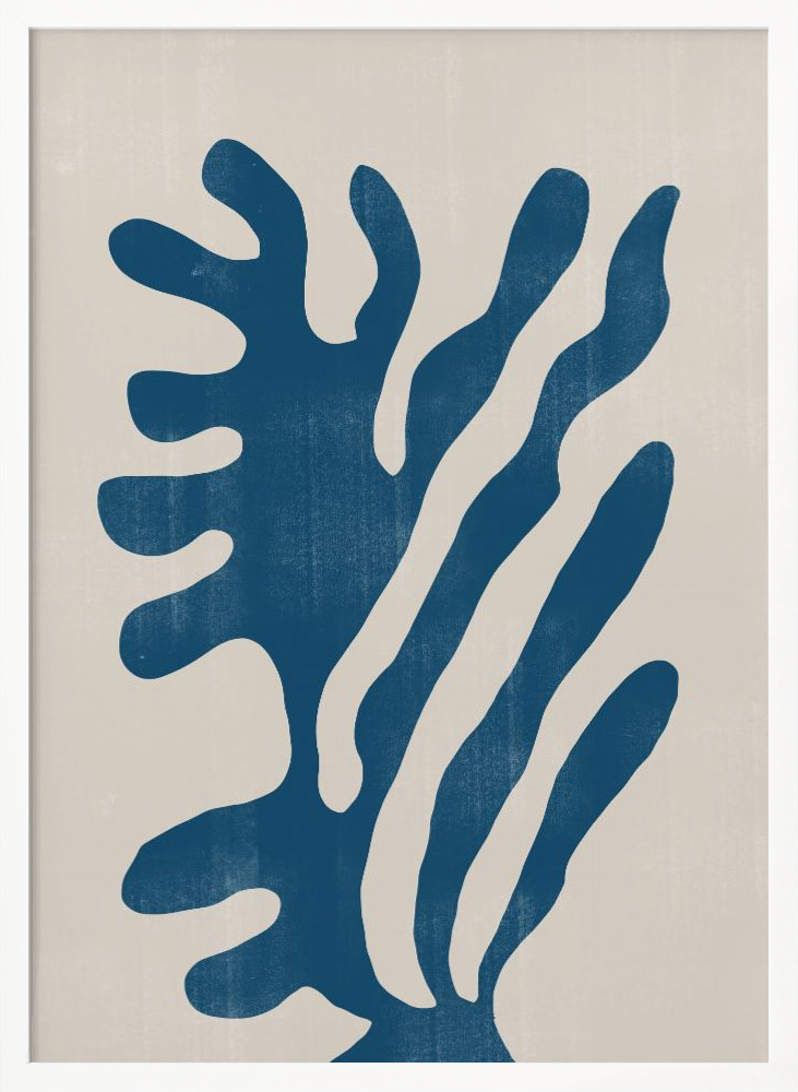 Poster - Abstract Plant No2. white wood poster frame