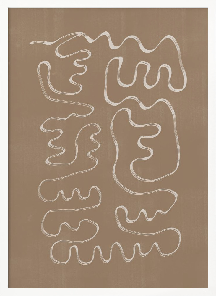 Poster - Abstract Lines No1. posterrahmen aus weißem Holz