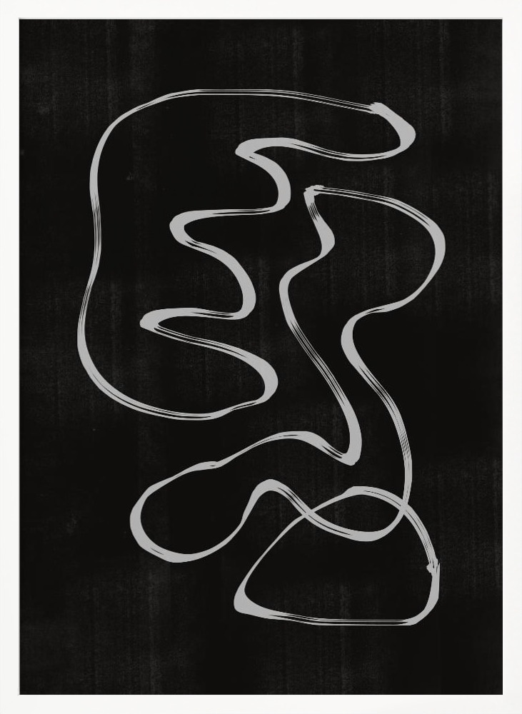 Poster - Abstract Line No3. posterrahmen aus weißem Holz