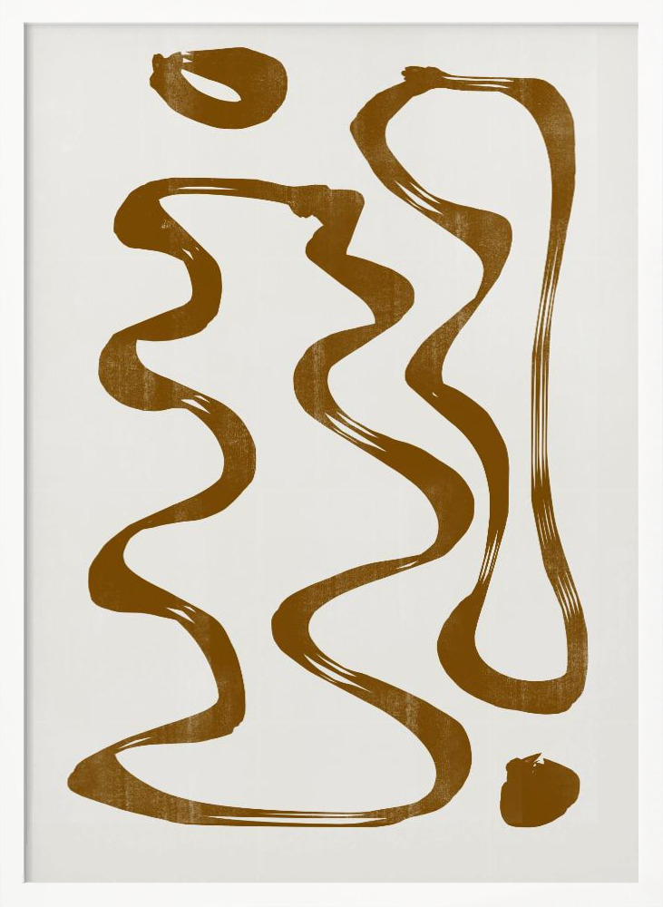 Poster - Abstract Line No7. posterrahmen aus weißem Holz