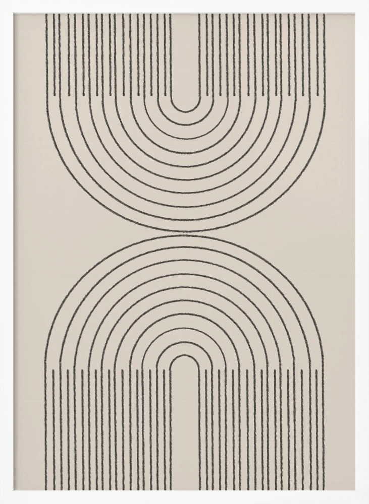Affiche - Simple Arch Composition cadre de poster en bois blanc