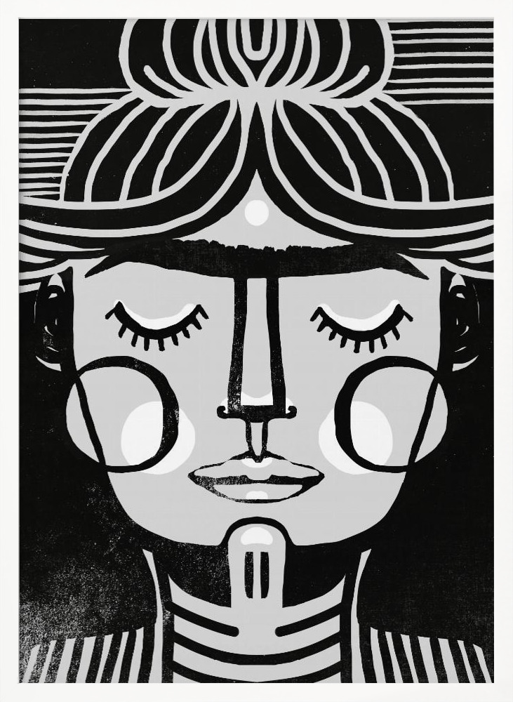 Poster - Dreaming Frida white wood poster frame