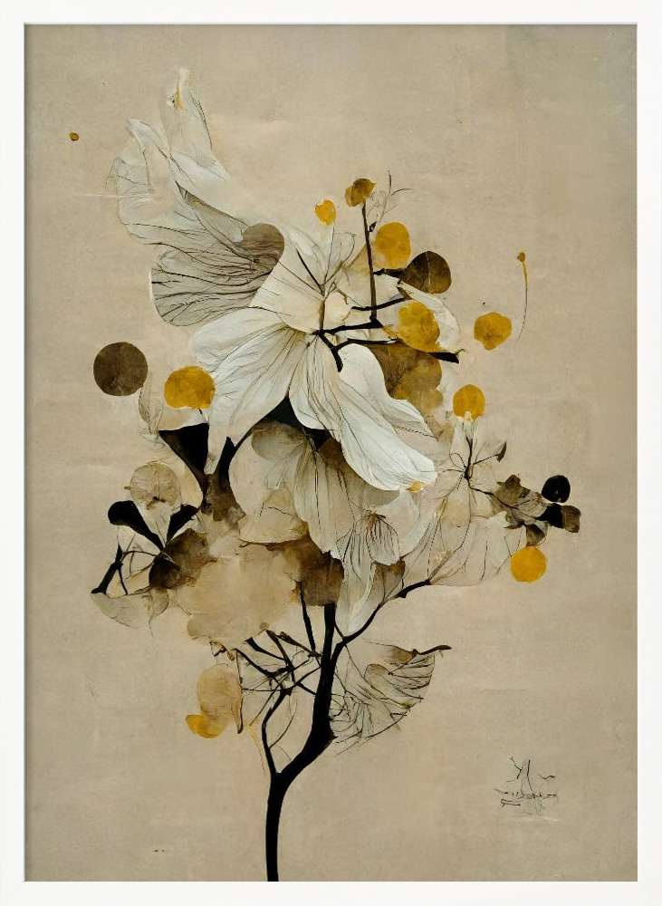 Poster - Golden Seed posterframe wit hout