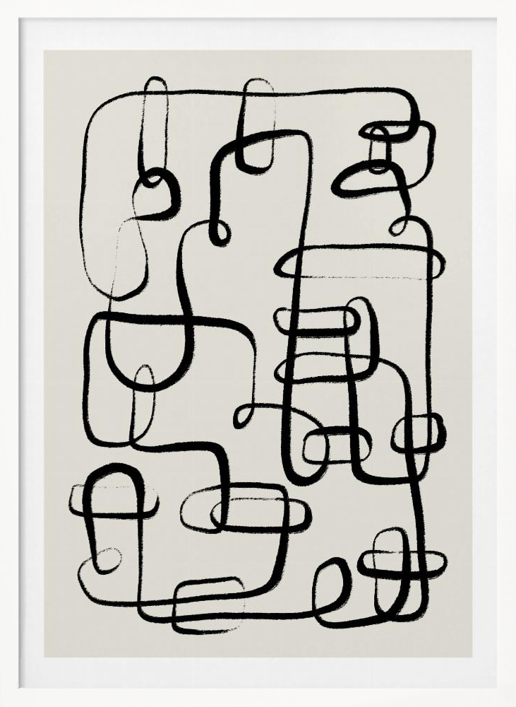 Poster - Chains posterrahmen aus weißem Holz