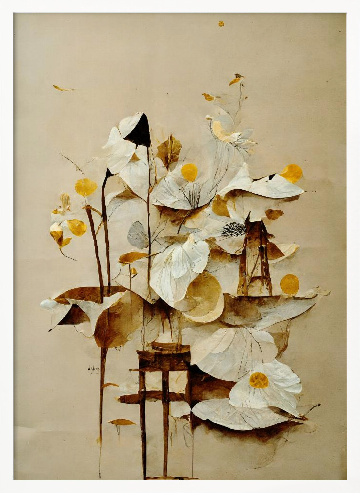 Affiche - Primula cadre de poster en bois blanc