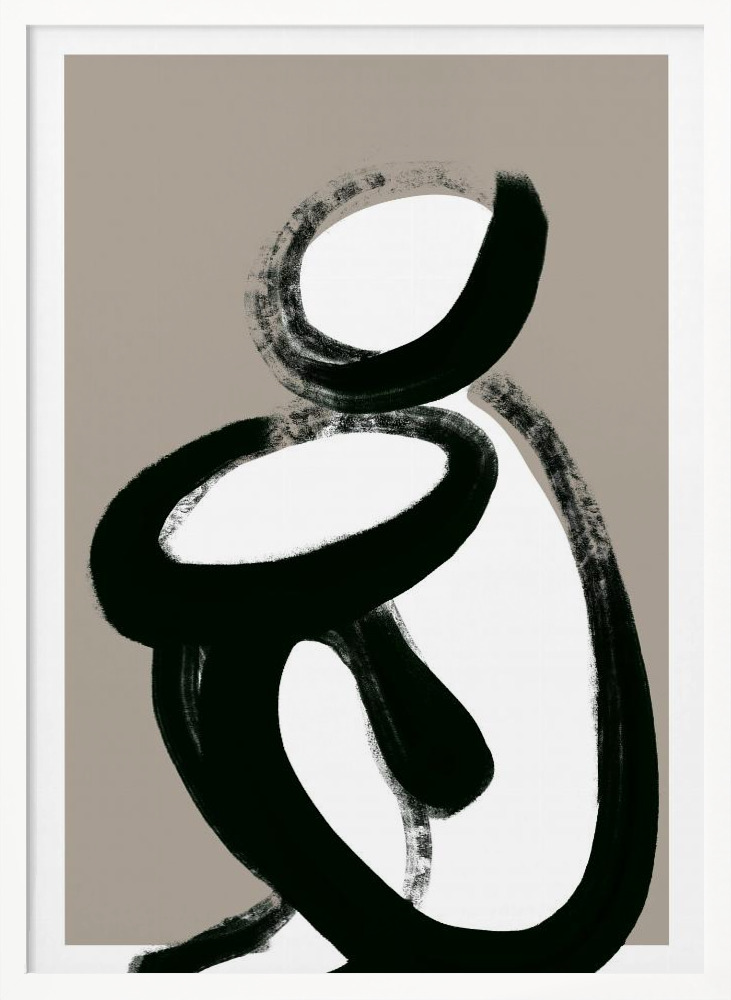 Poster - Sit And Wait white wood poster frame