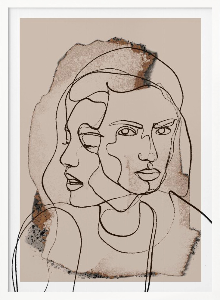 Poster - Time Whispers posterrahmen aus weißem Holz