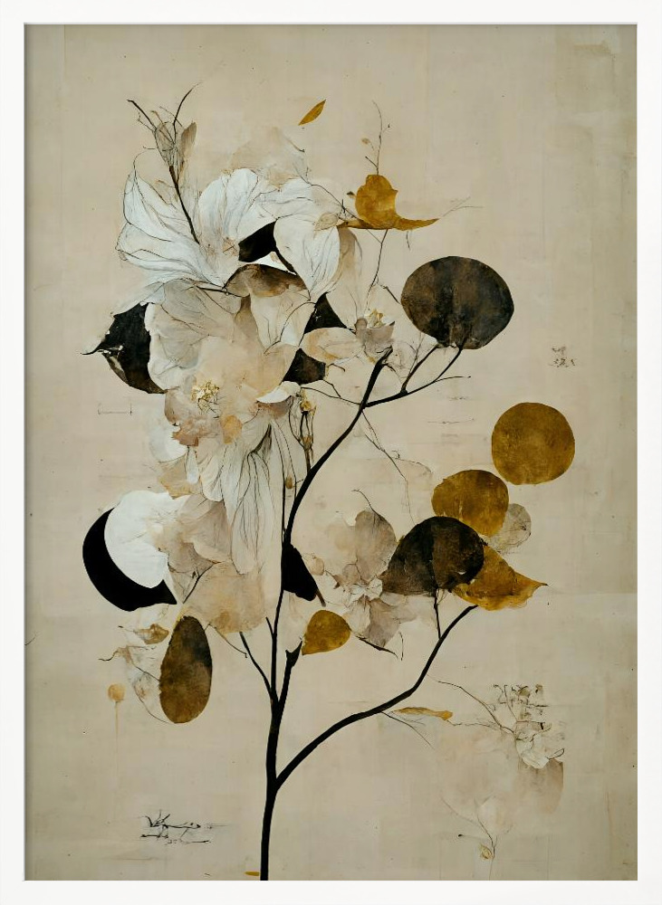 Poster - Tree Of Luck white wood poster frame