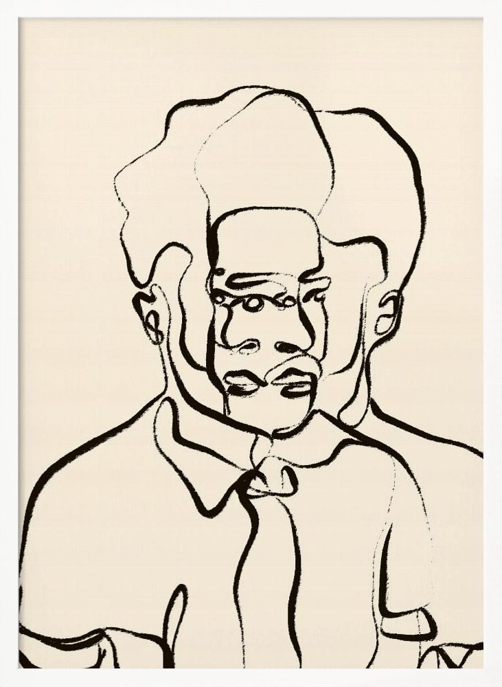 Poster - The Past And The Future posterrahmen aus weißem Holz