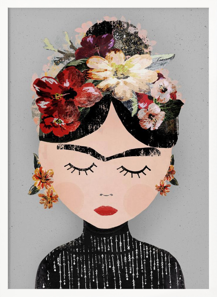 Poster - Frida (Special Edition) white wood poster frame
