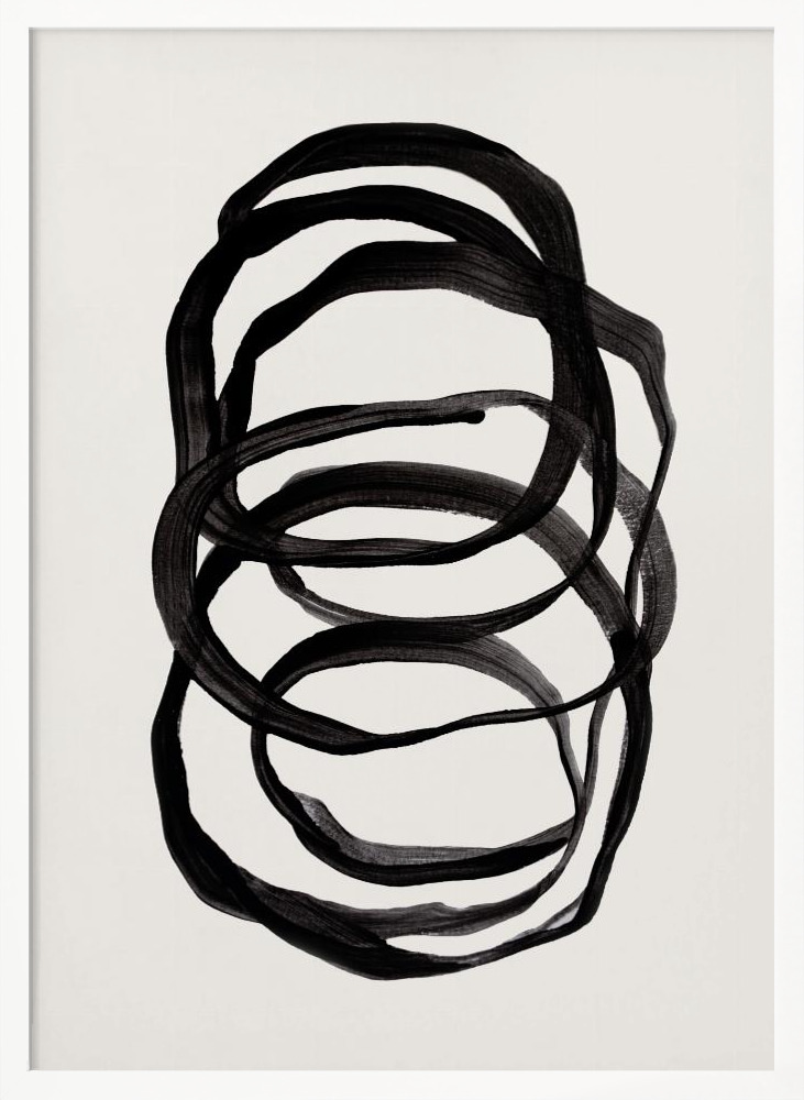 Poster - Abstract Lines II white wood poster frame