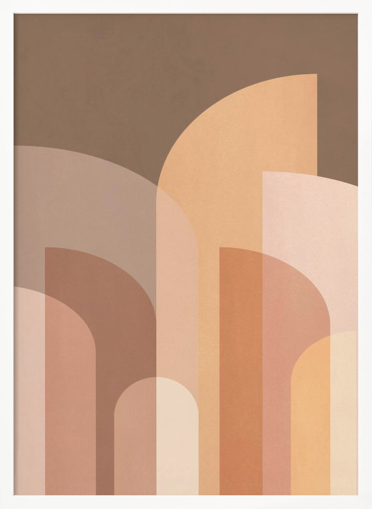 Poster - Retro Geometric II posterframe wit hout