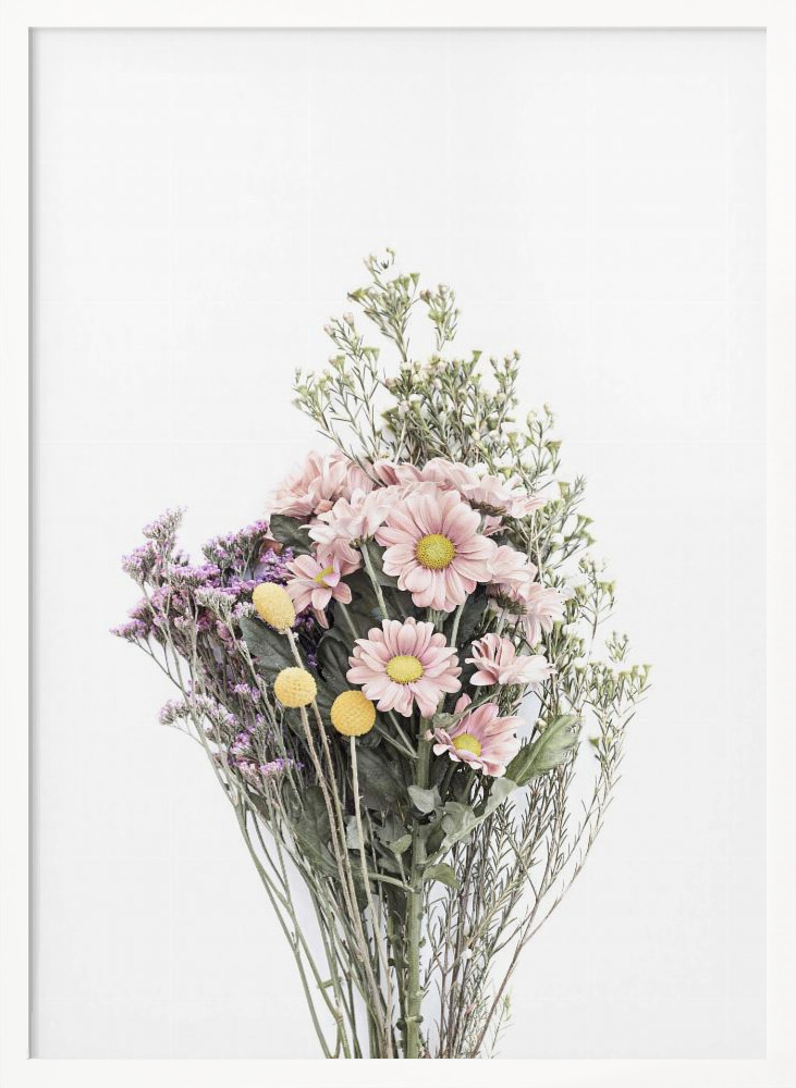 Poster - Wildflowers white wood poster frame