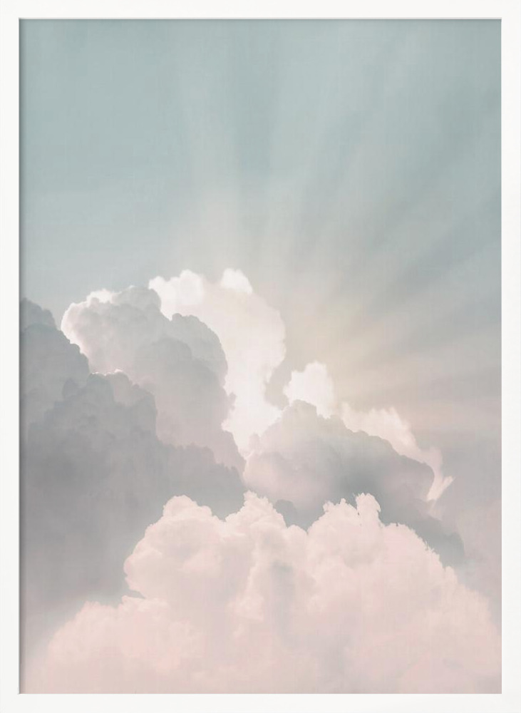 Poster - - Sky white wood poster frame