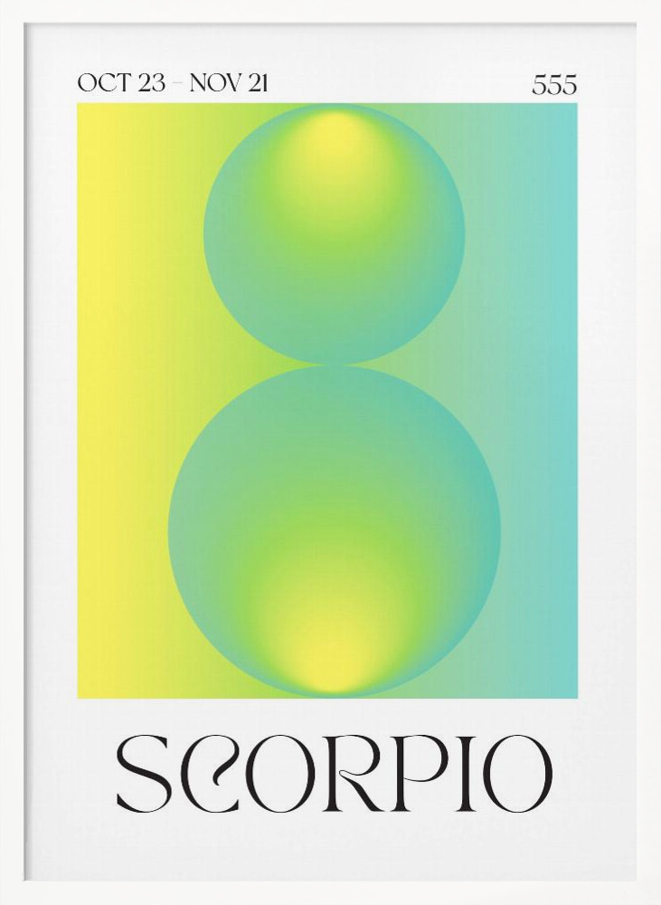 Poster - Scorpio posterframe wit hout