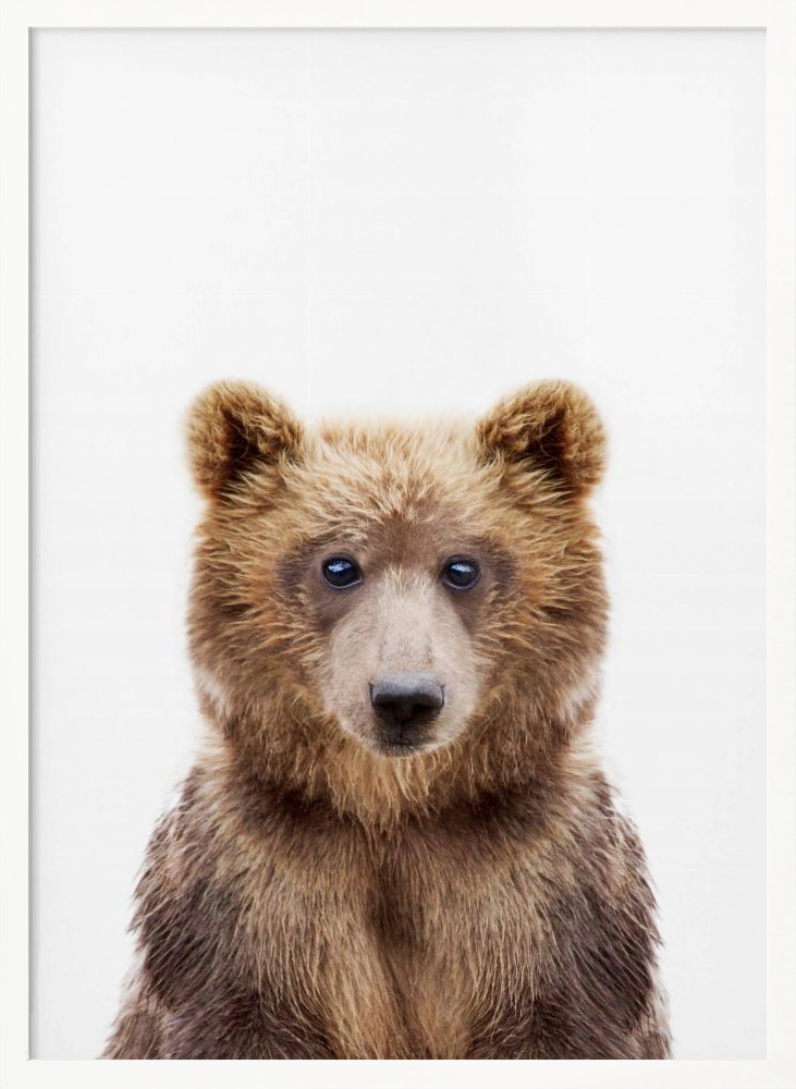 Poster - Baby Bear white wood poster frame