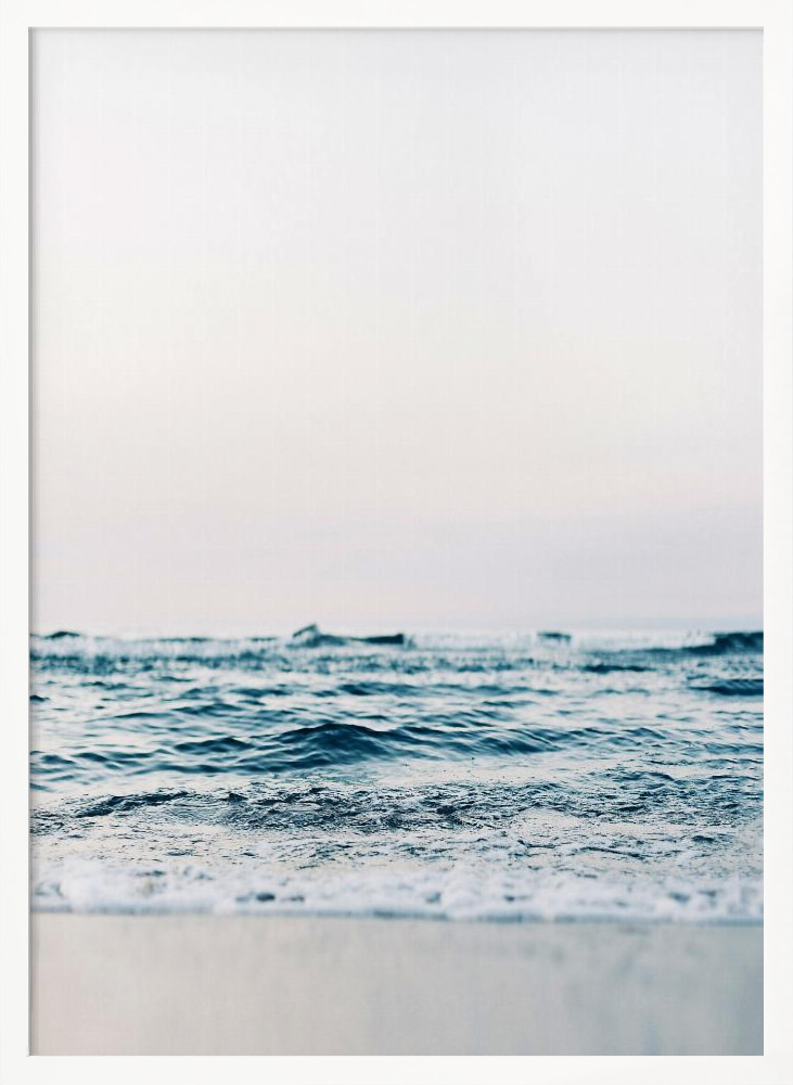 Poster - Abstract Waves white wood poster frame