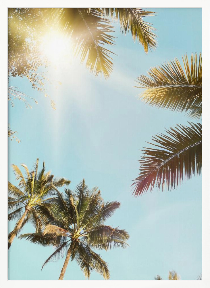 Poster - Sun Rays white wood poster frame