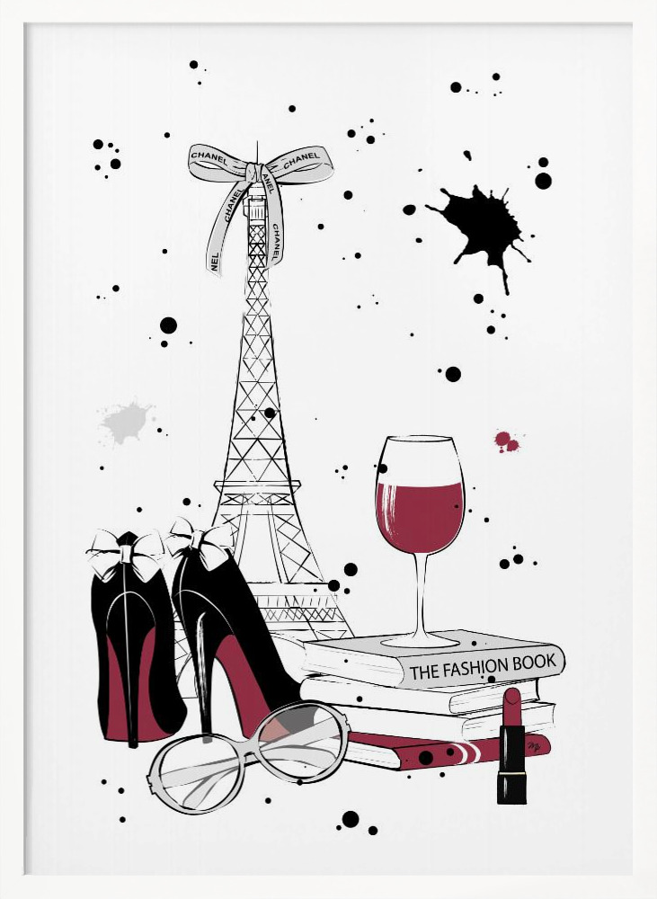 Poster - Living in Paris posterframe wit hout