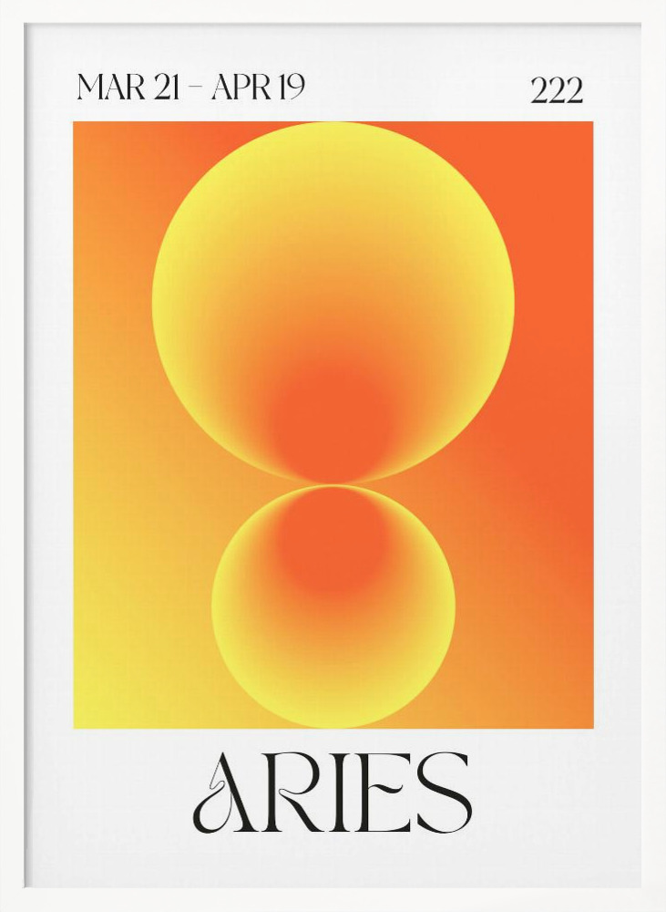 Poster - Aries white wood poster frame