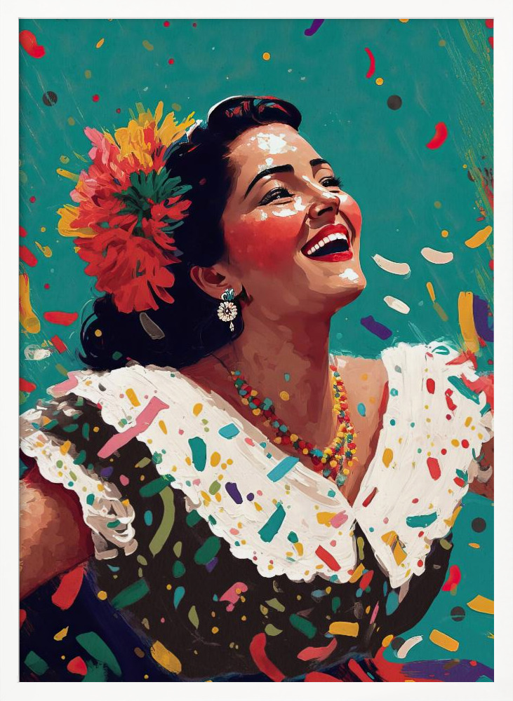 Poster - A Beautiful Day white wood poster frame