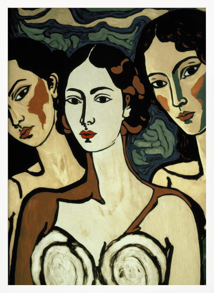 Poster - The Soul Sisters white wood poster frame