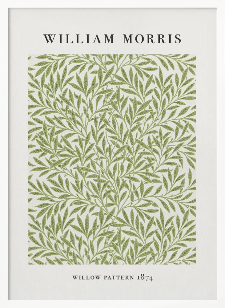Plakat - Willow Pattern white wood poster frame