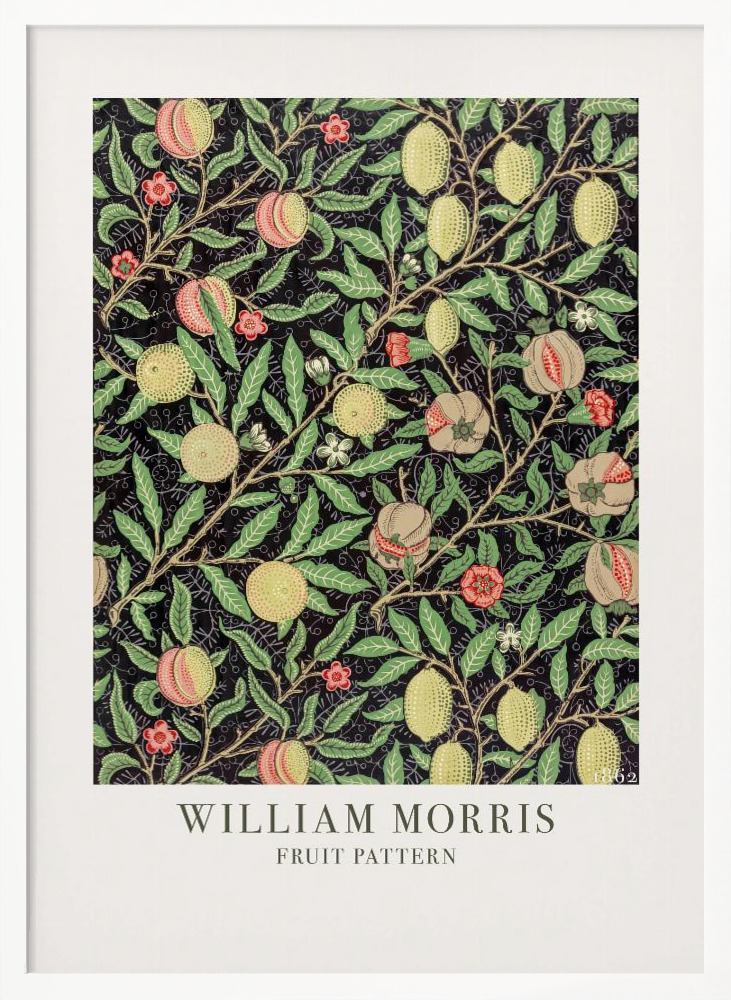 Poster - Fruit Pattern white wood poster frame