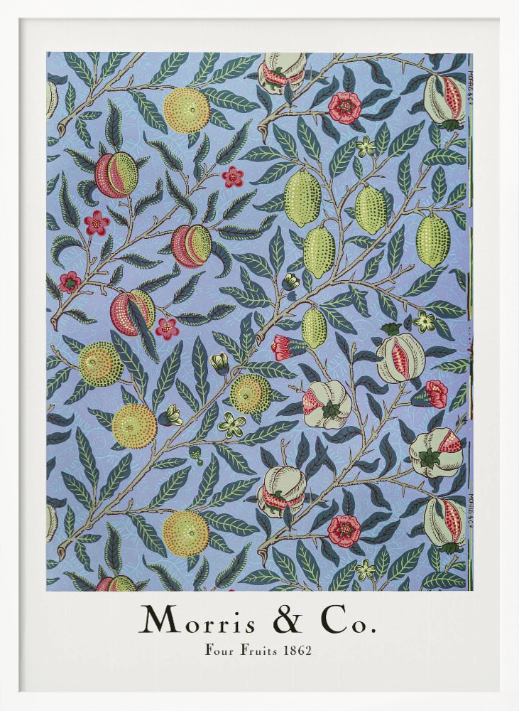 Poster - Four Fruits white wood poster frame