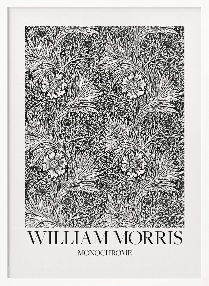 Affiche - Marigold Monochrome cadre de poster en bois blanc