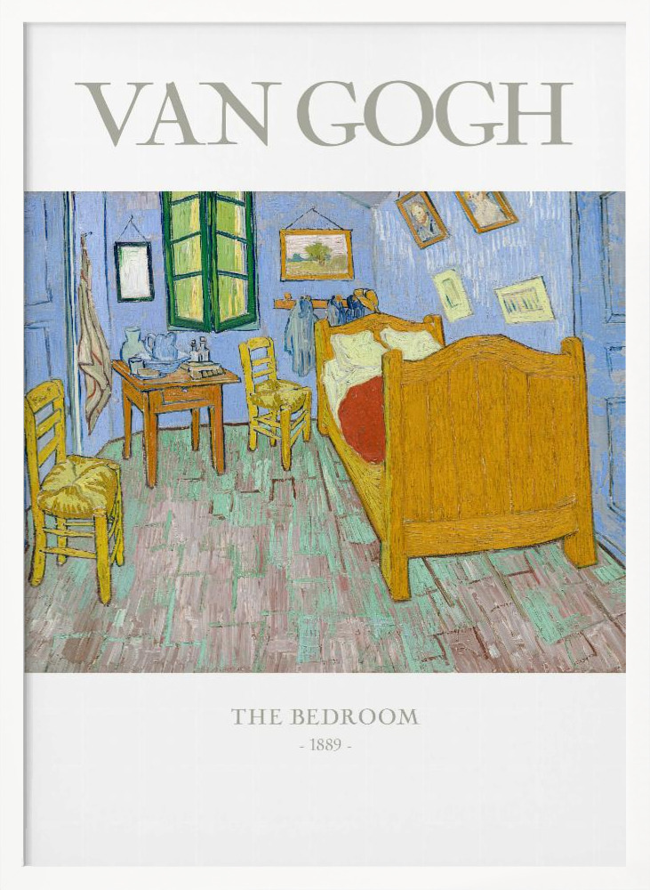Poster - The Bedroom white wood poster frame
