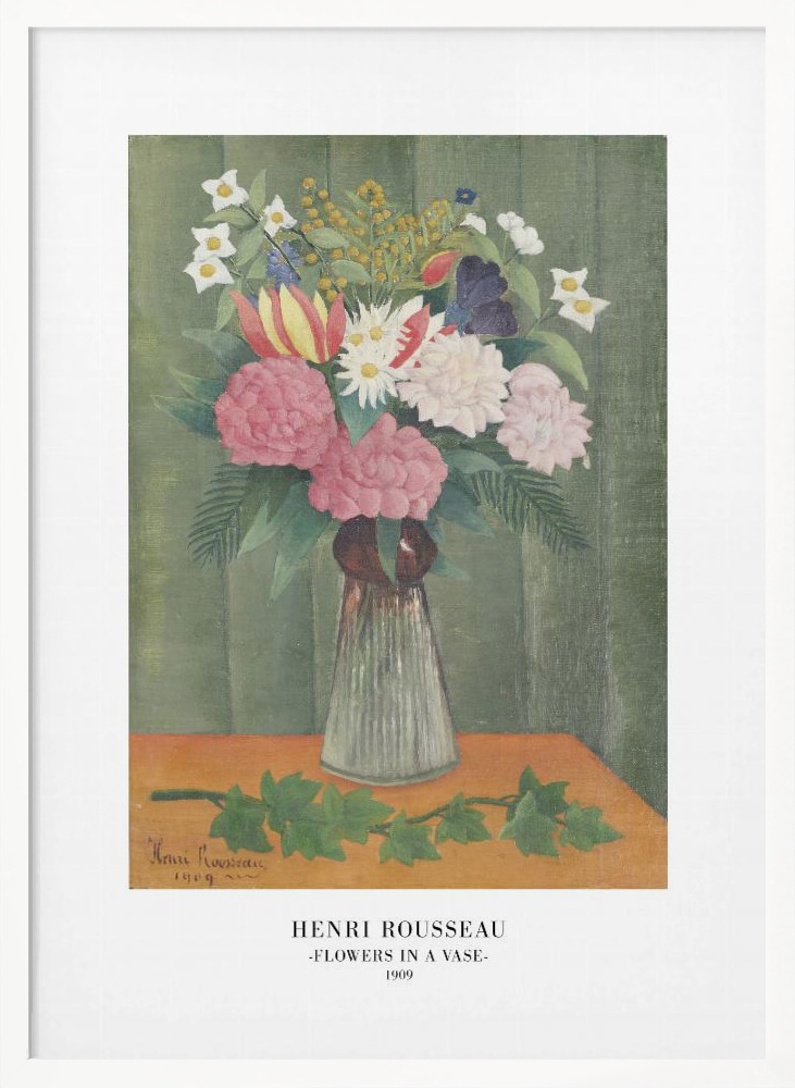 Poster - Flowers In a Vase white wood poster frame