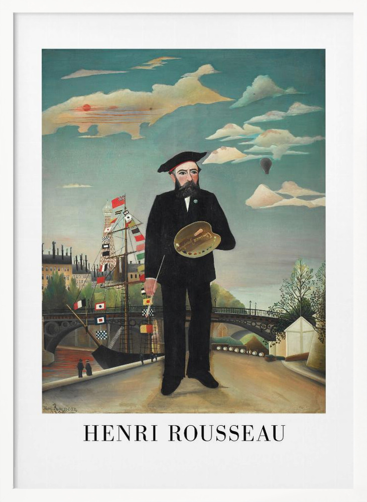 Poster - Self Portrait 1890 white wood poster frame