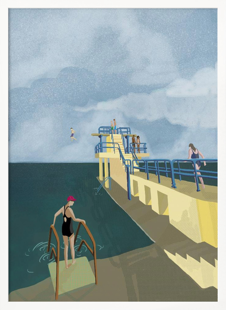 Poster - Blackrock, Salthill, Galway Ireland Art Print posterframe wit hout