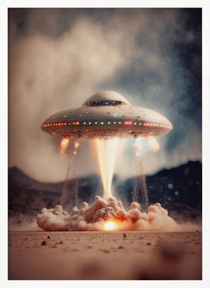 Poster - Planet 73 A white wood poster frame