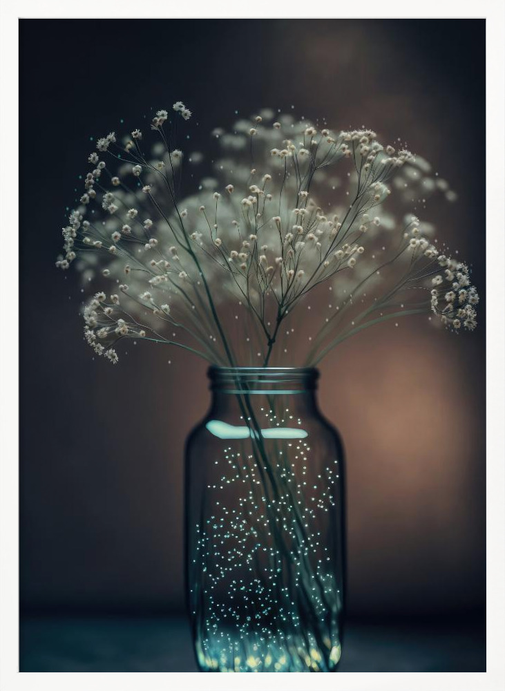 Poster - Sparkling Vase white wood poster frame
