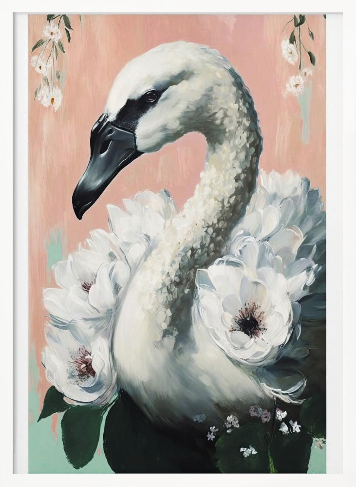 Poster - The Swan white wood poster frame
