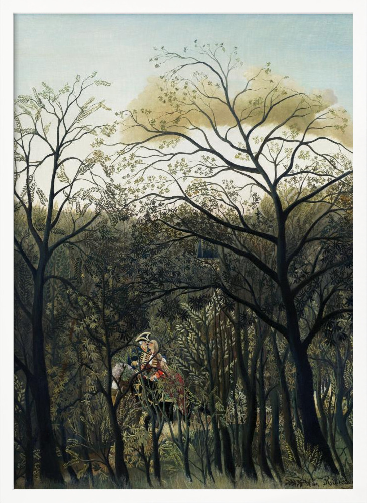 Poster - Rendezvous In The Forest white wood poster frame