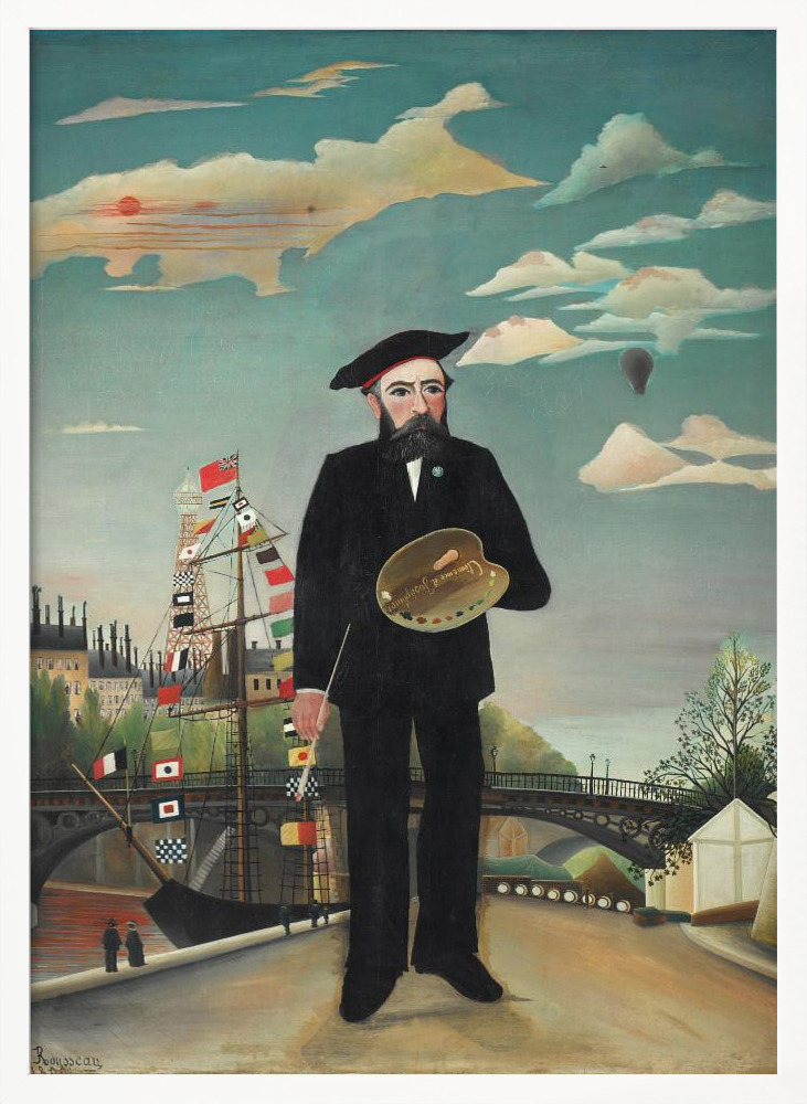 Affiche - Self Portrait 1890 cadre de poster en bois blanc