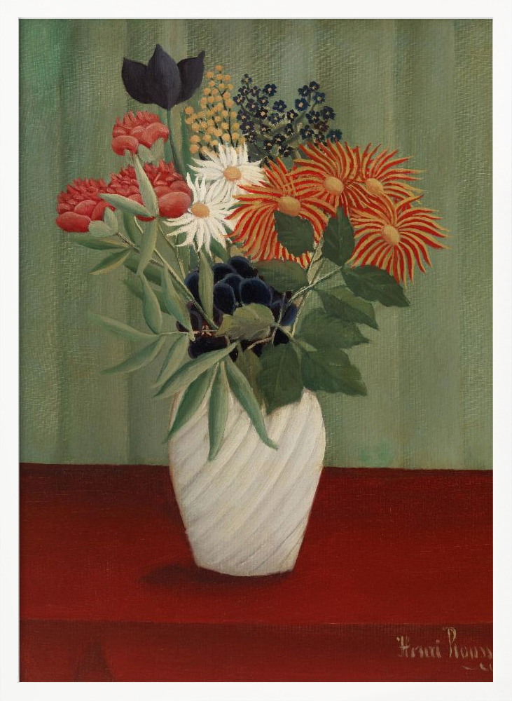 Poster - Bouquet De Fleurs white wood poster frame