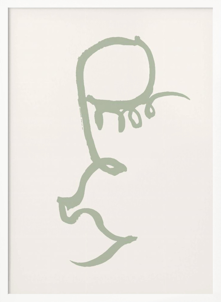 Poster - Eye Green white wood poster frame