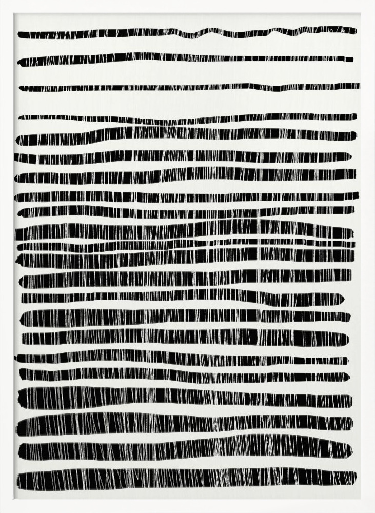 Poster - Lines white wood poster frame