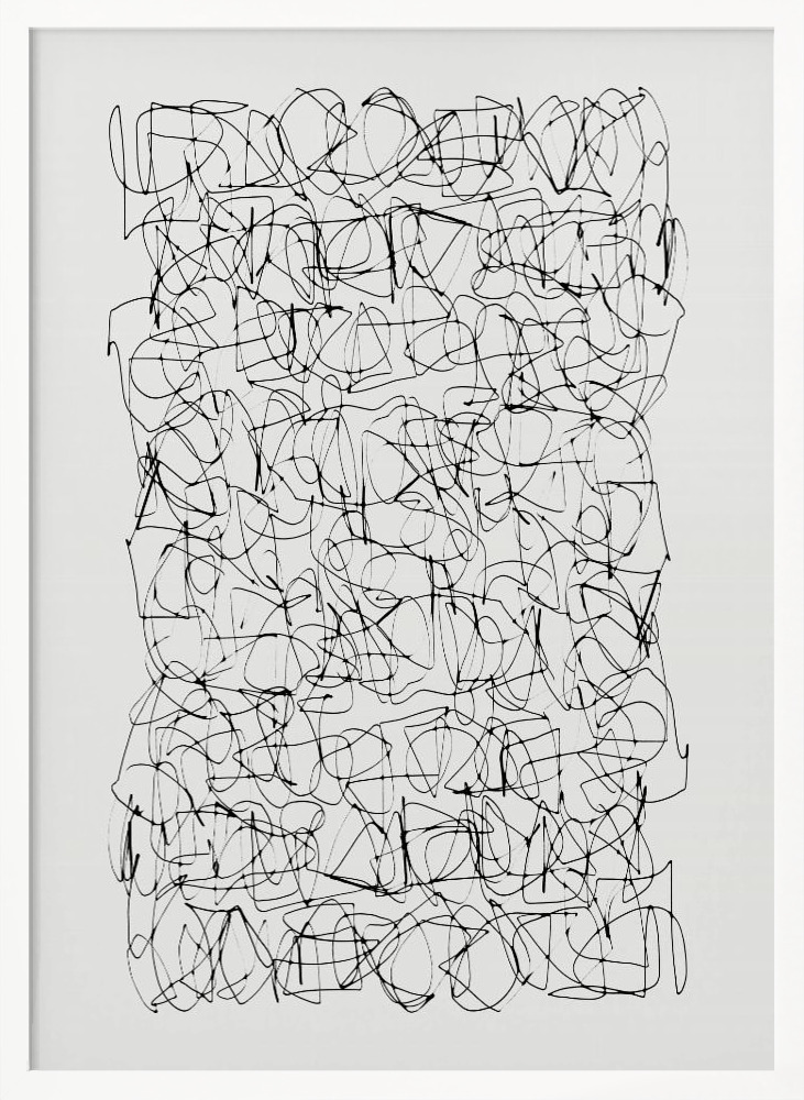 Poster - Circuitry white wood poster frame