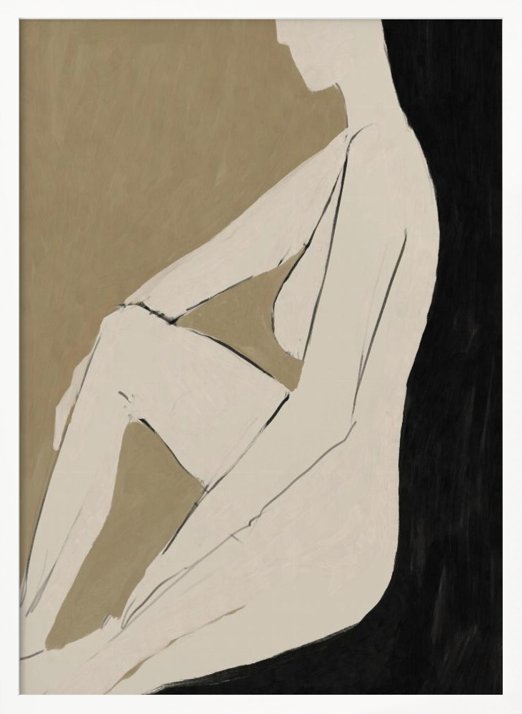 Poster - Chill white wood poster frame